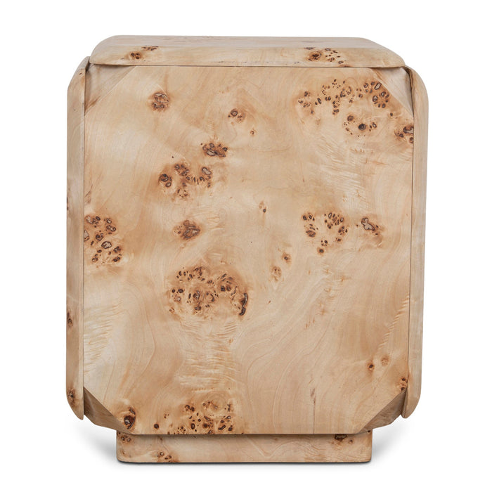 Sorella 51cm Bedside Table - Aspen Burls