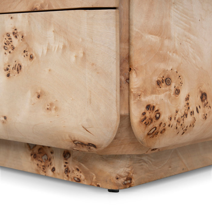 Sorella 51cm Bedside Table - Aspen Burls