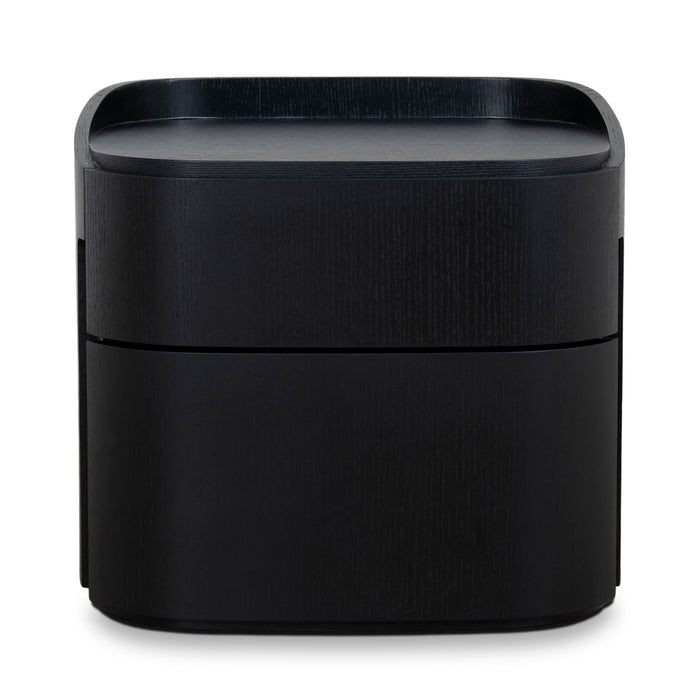 Cube Bedside Table - Full Black