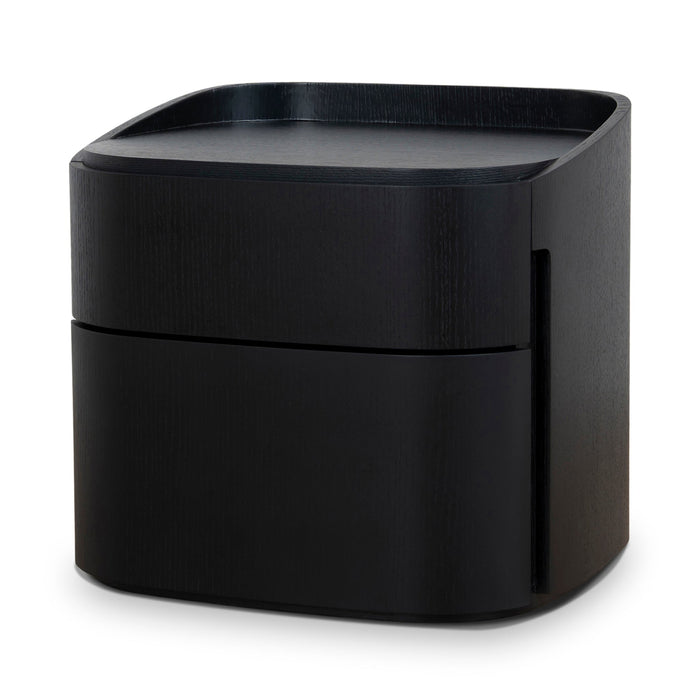 Cube Bedside Table - Full Black
