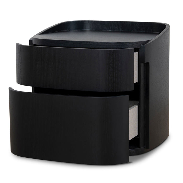 Cube Bedside Table - Full Black