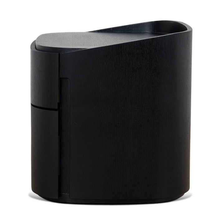 Cube Bedside Table - Full Black