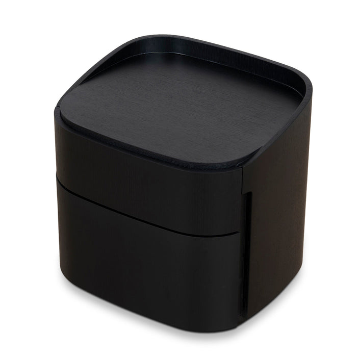 Cube Bedside Table - Full Black