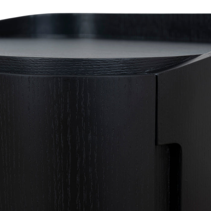Cube Bedside Table - Full Black