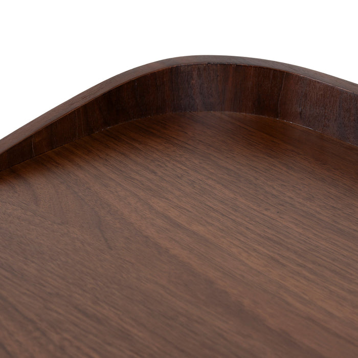 Cube Bedside Table - Walnut