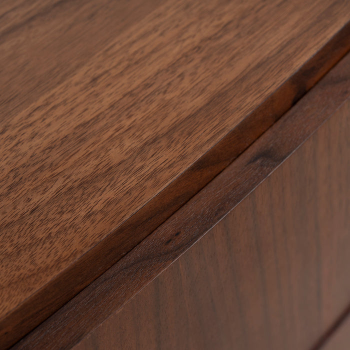 Cube Bedside Table - Walnut