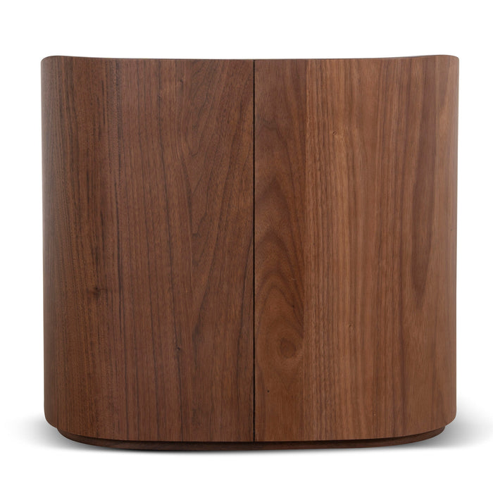 Cube Bedside Table - Walnut