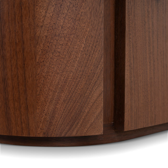 Cube Bedside Table - Walnut