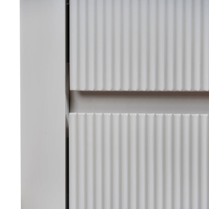 Nuvira Bedside Table - Warm Grey