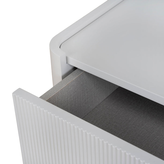 Nuvira Bedside Table - Warm Grey