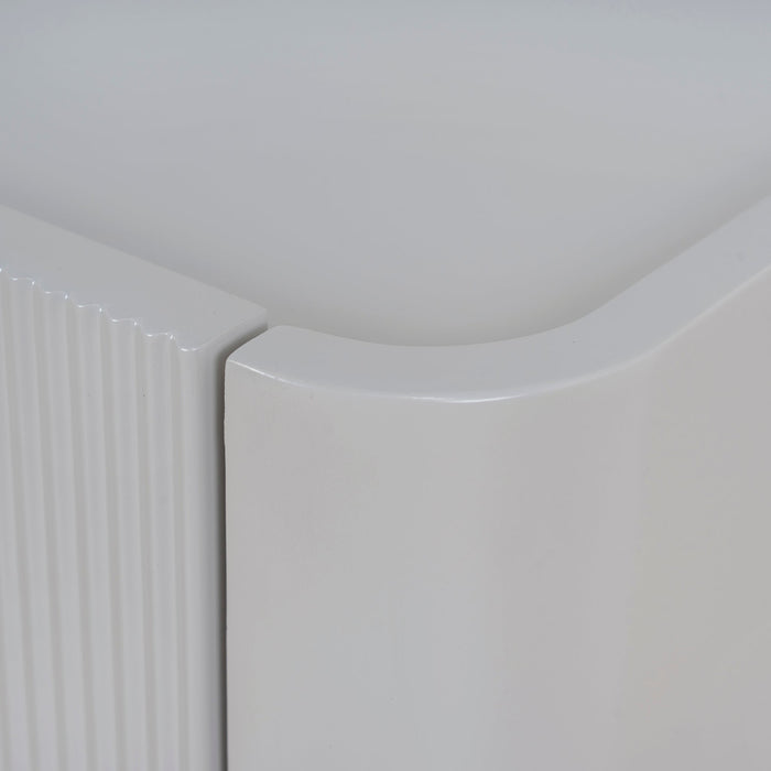 Nuvira Bedside Table - Warm Grey