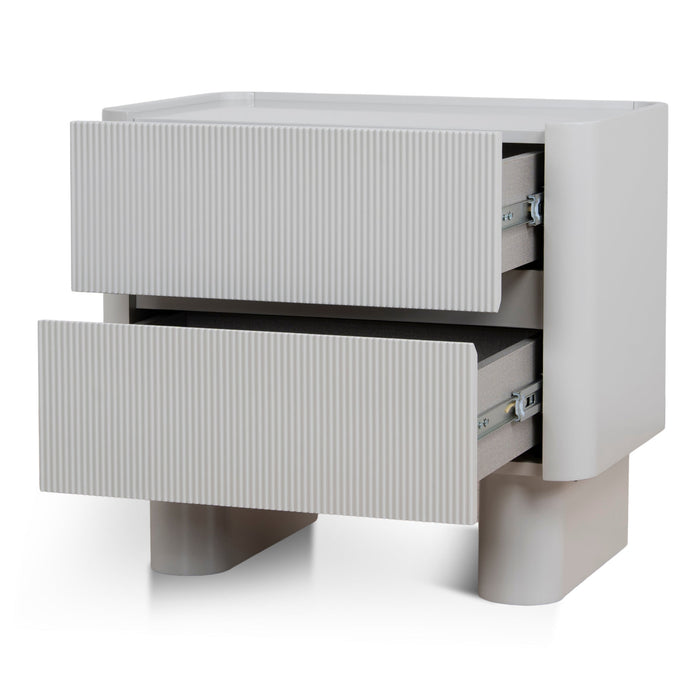 Nuvira Bedside Table - Warm Grey