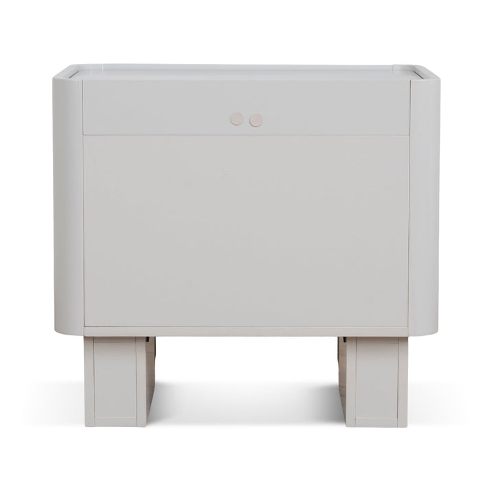 Nuvira Bedside Table - Warm Grey