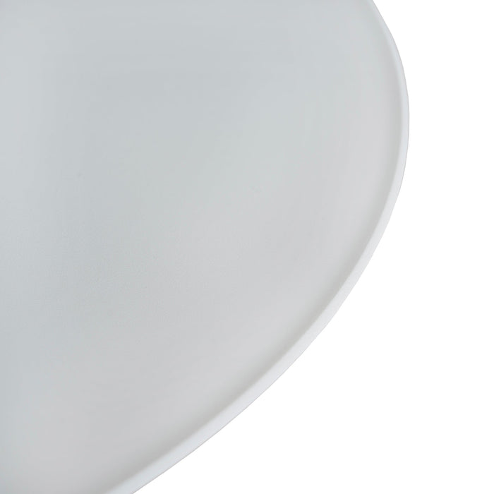 Pravina 45cm Matte White Side Table - Carrara Marble