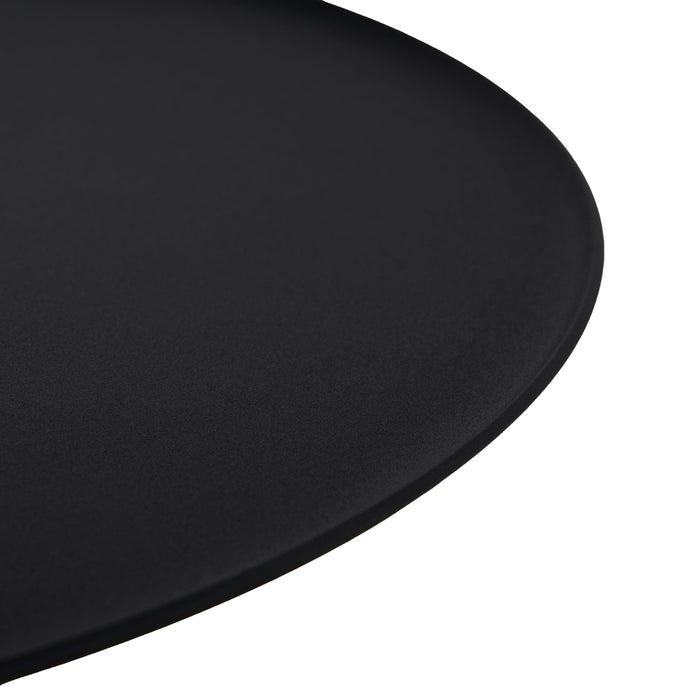 Kelvin 45cm Matte Black Side Table - Faceted Granite Marble