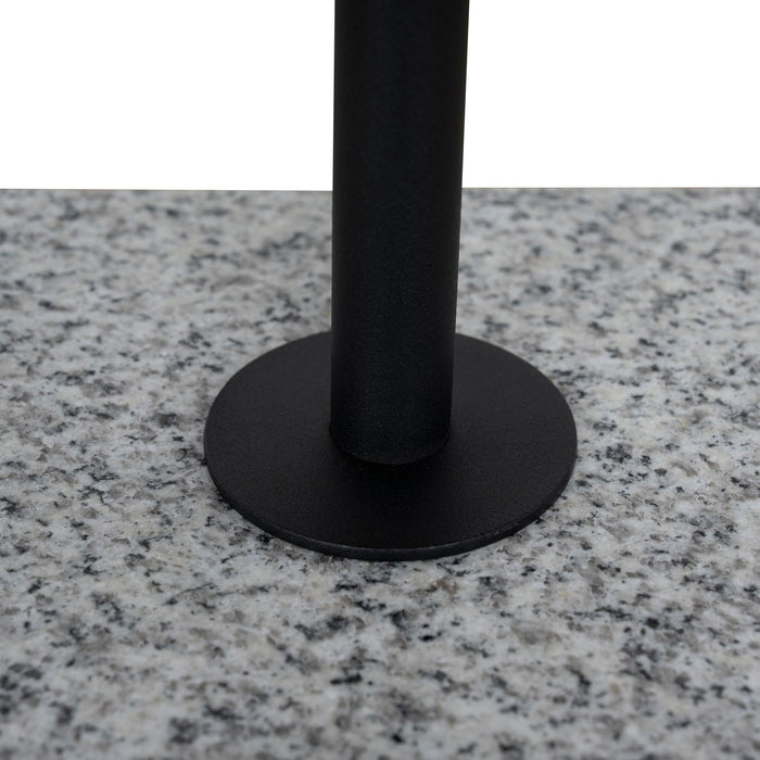 Kelvin 45cm Matte Black Side Table - Faceted Granite Marble