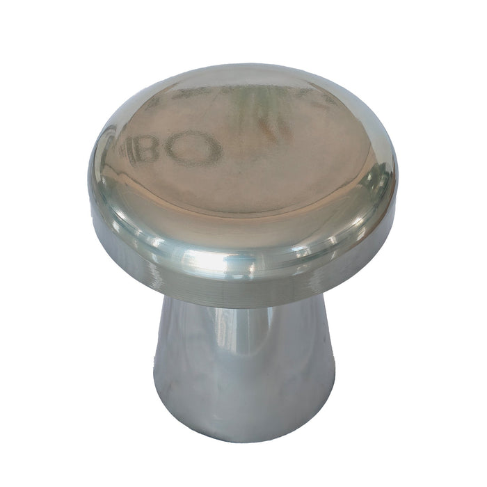 Zavro 40cm Round Side Table - Powder Silver