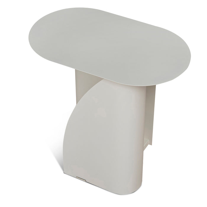 Vetra 50cm Side Table - Ivory White