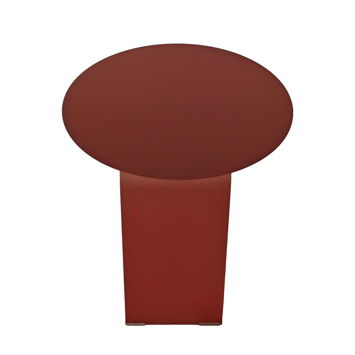 Orrica 38cm Round Side Table - Burgundy Red