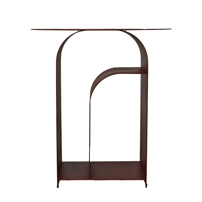 Orrica 38cm Round Side Table - Burgundy Red