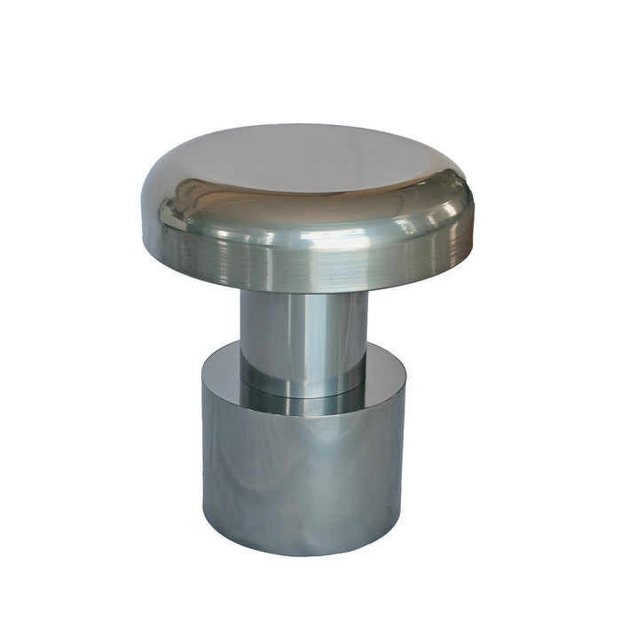 Isella 40cm Round Side Table - Powder Silver