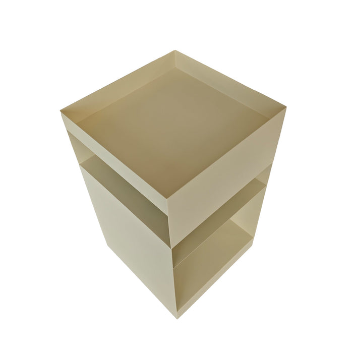 Nolani 35cm Square Side Table - Ivory White