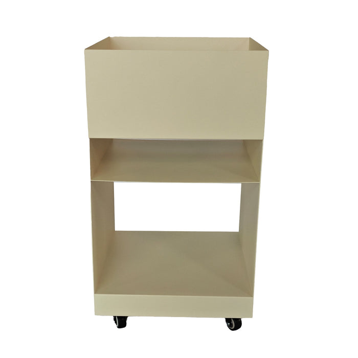 Nolani 35cm Square Side Table - Ivory White