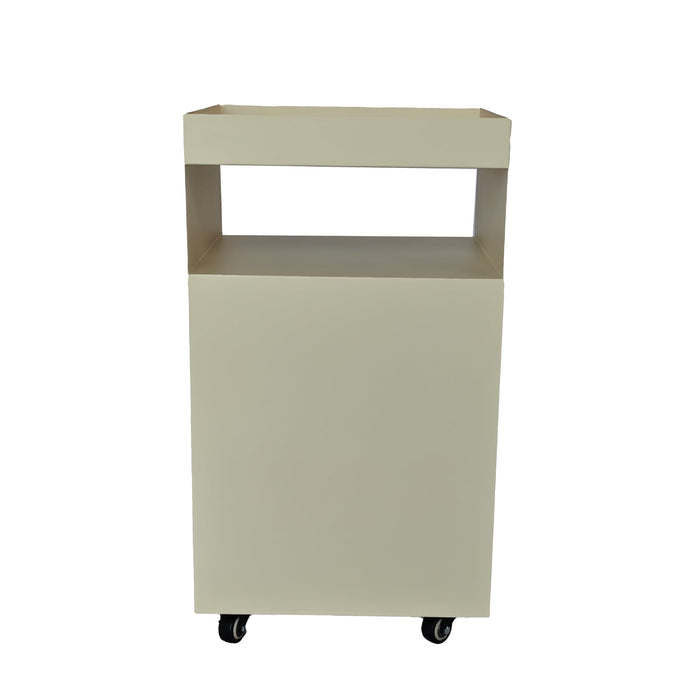 Nolani 35cm Square Side Table - Ivory White