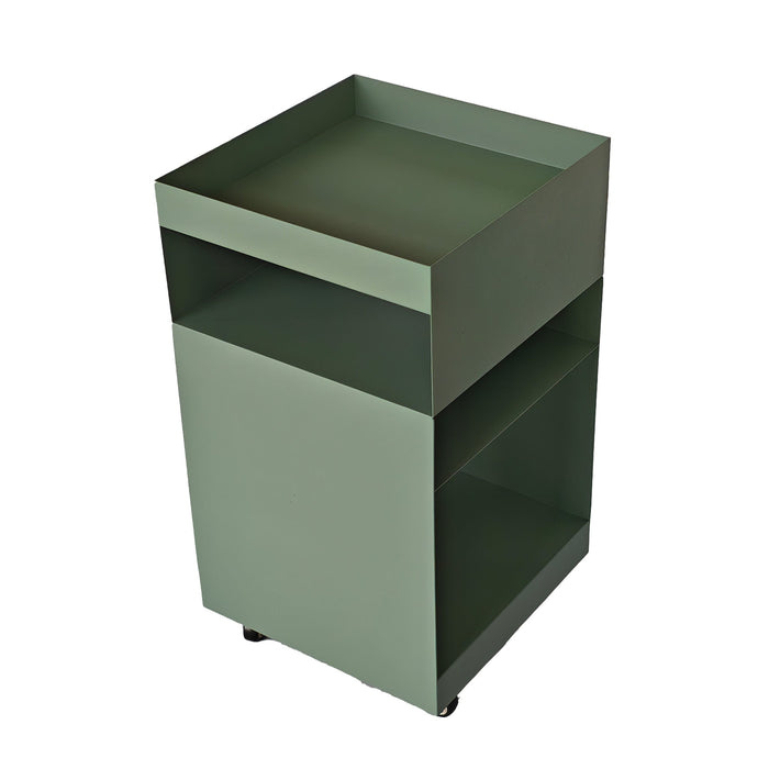 Nolani 35cm Square Side Table - Sage Green