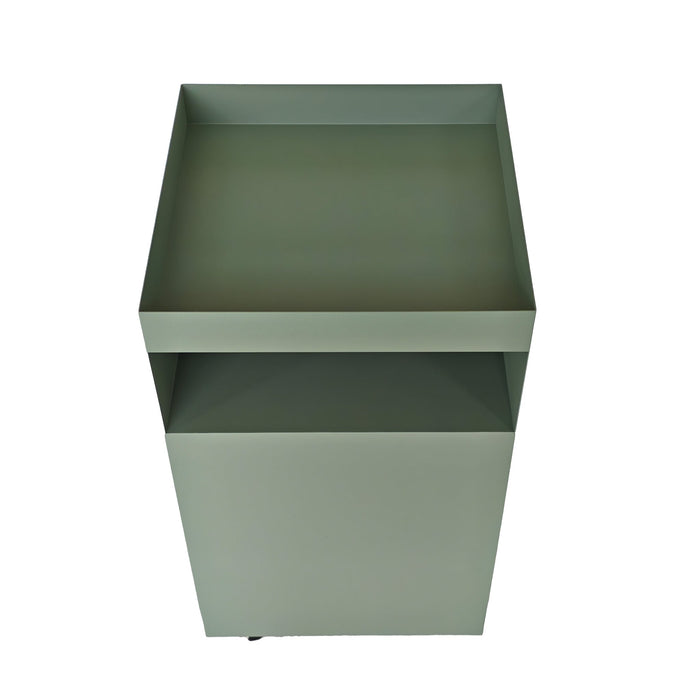 Nolani 35cm Square Side Table - Sage Green