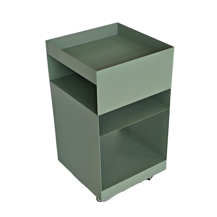 Nolani 35cm Square Side Table - Sage Green