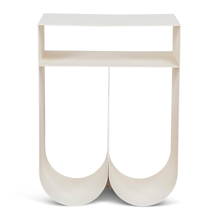 Vionta 35.5cm Side Table - Ivory White