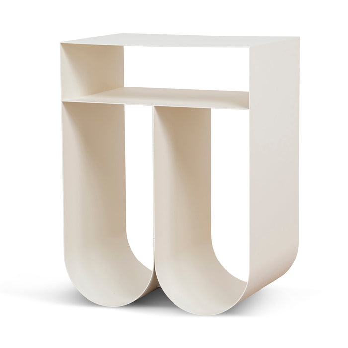 Vionta 35.5cm Side Table - Ivory White