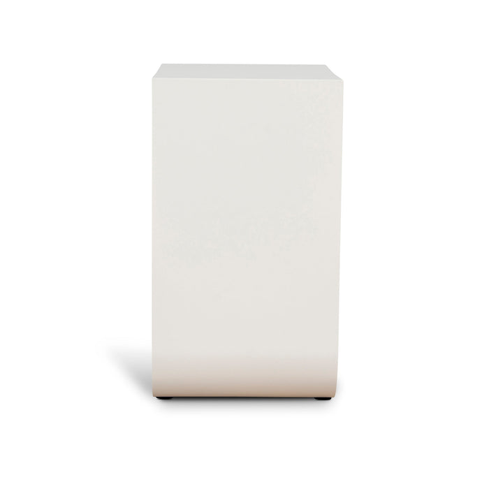 Vionta 35.5cm Side Table - Ivory White