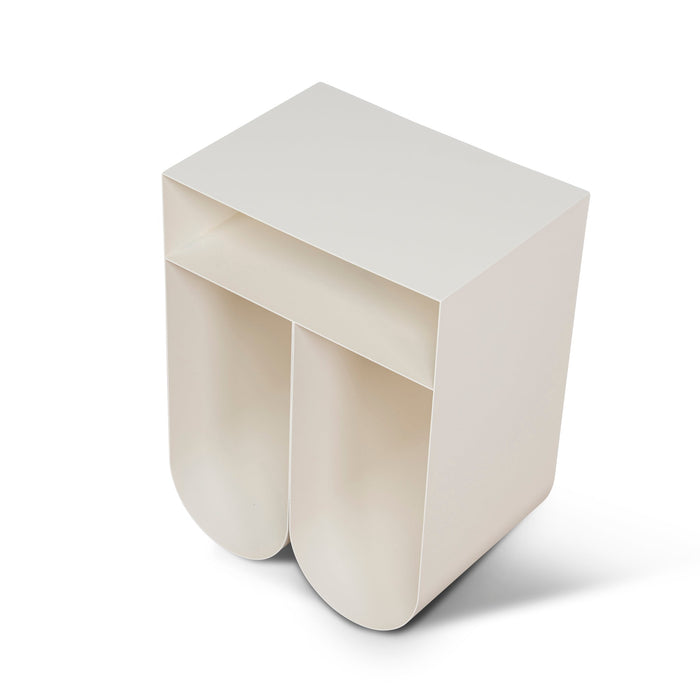 Vionta 35.5cm Side Table - Ivory White
