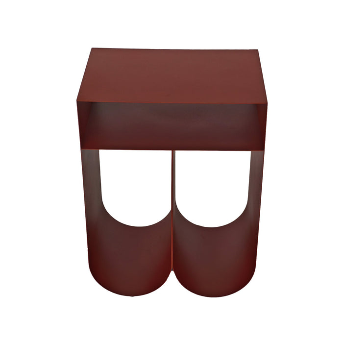 Vionta 35.5cm Side Table - Burgundy Red