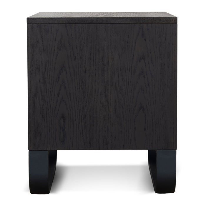 Strado 55cm Bedside Table - Dark Walnut