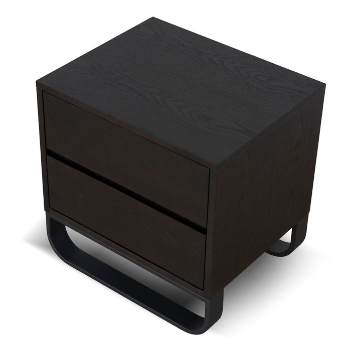 Strado 55cm Bedside Table - Dark Walnut