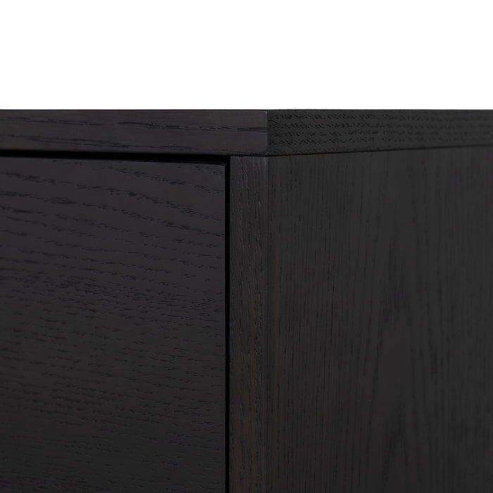 Strado 55cm Bedside Table - Dark Walnut