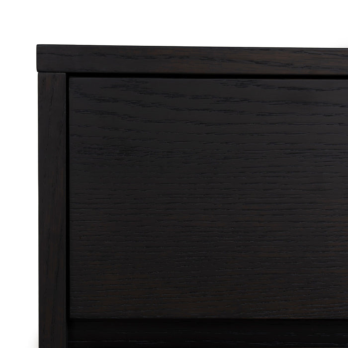 Strado 55cm Bedside Table - Dark Walnut