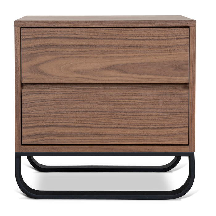Strado 55cm Bedside Table - Walnut