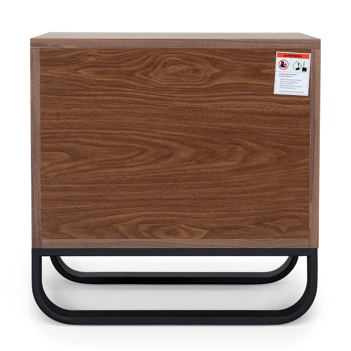 Strado 55cm Bedside Table - Walnut
