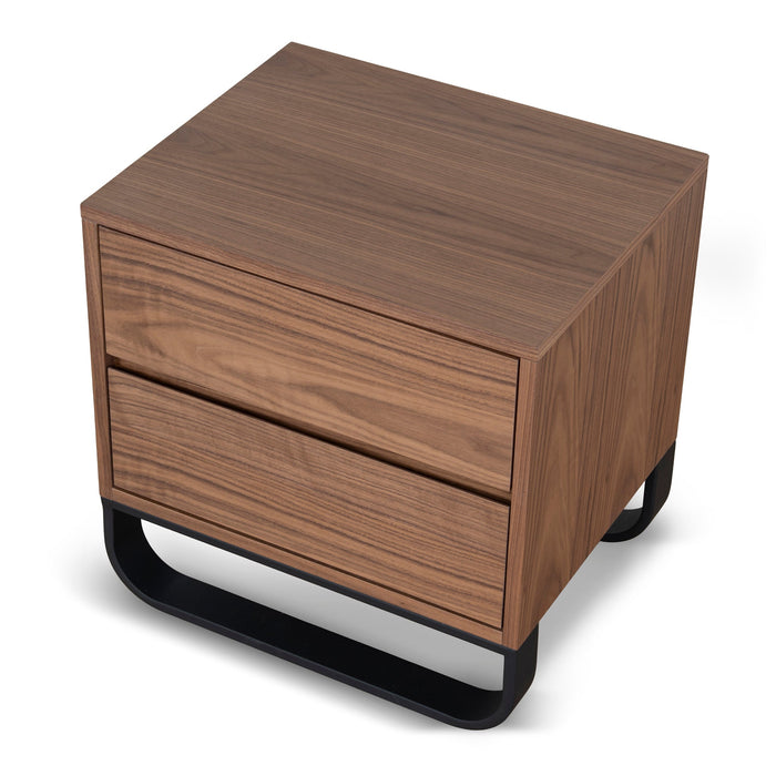 Strado 55cm Bedside Table - Walnut
