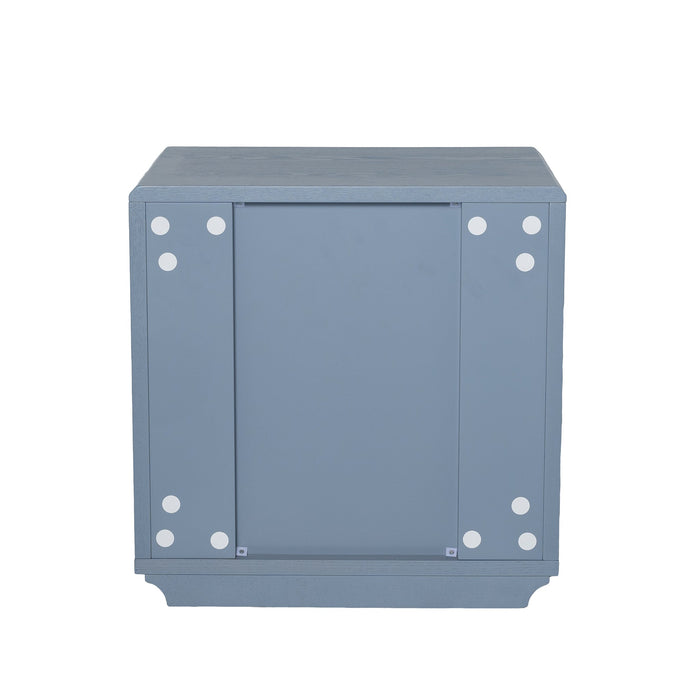 Annika 50cm Bedside Table - Light Blue