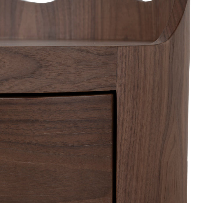 Wina 51cm Bedside Table - Walnut