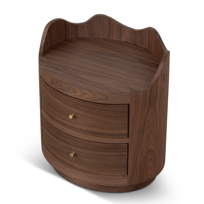 Wina 51cm Bedside Table - Walnut