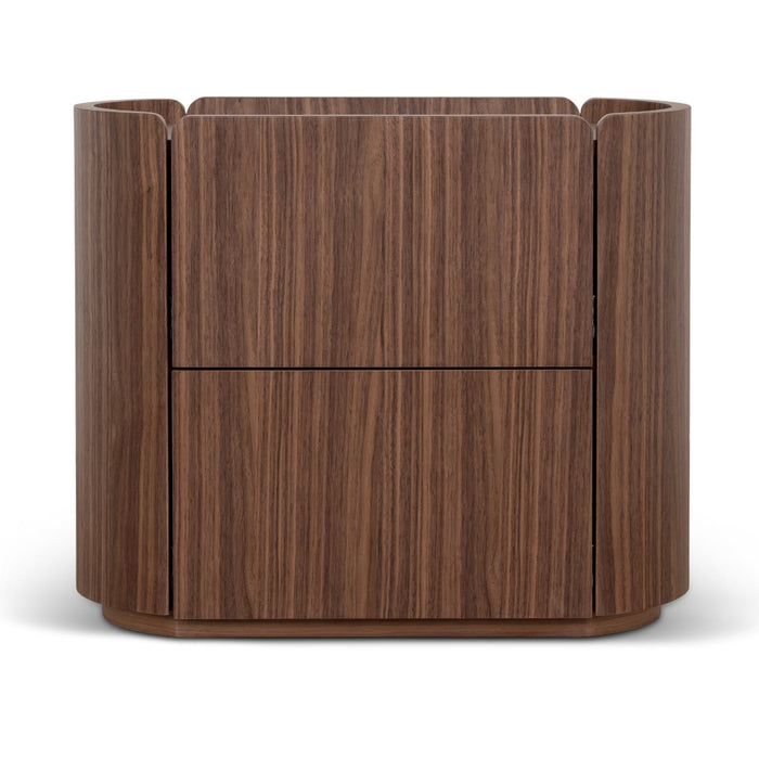 Arnar 60cm Bedside Table - Walnut