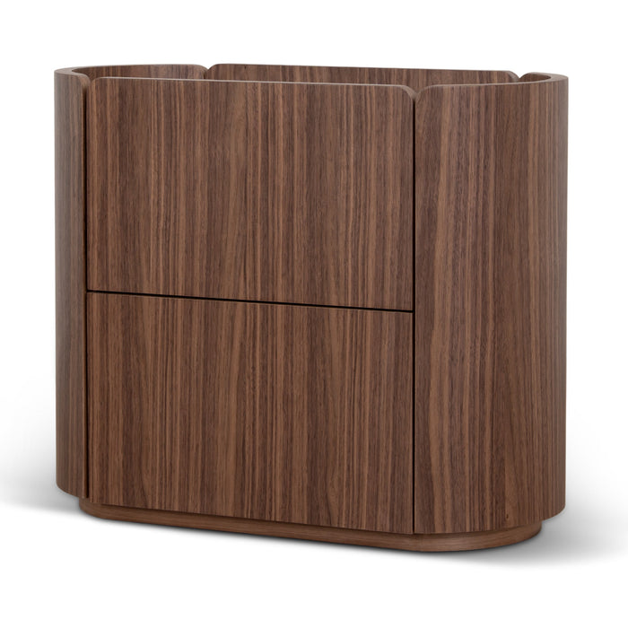 Arnar 60cm Bedside Table - Walnut