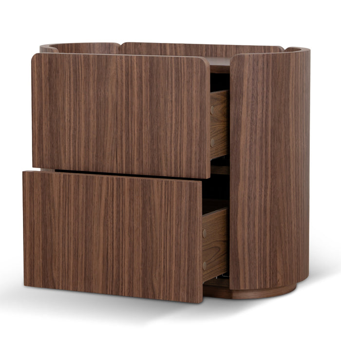 Arnar 60cm Bedside Table - Walnut
