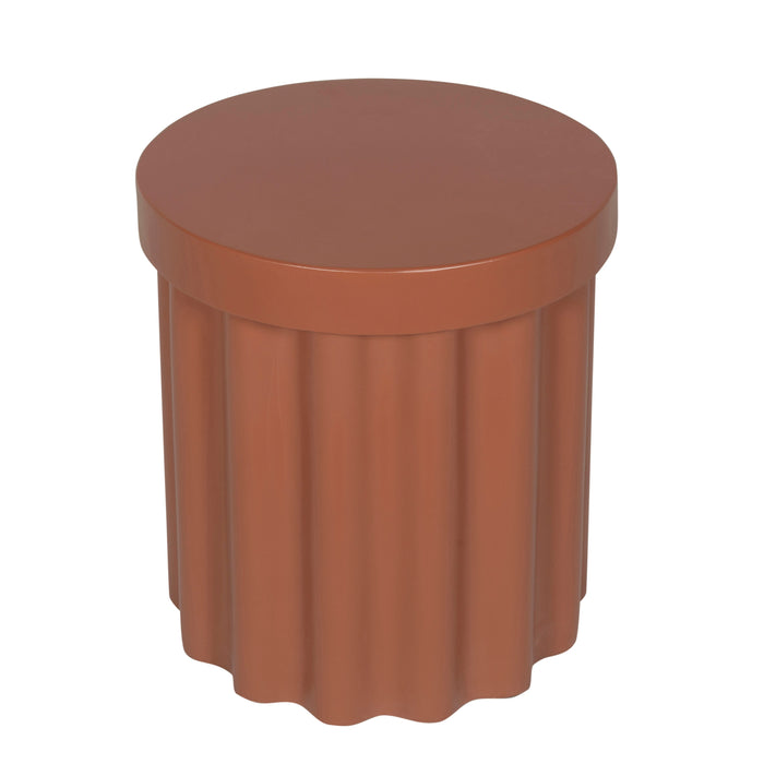 Sovana 40cm Concrete Side Table - Terracotta